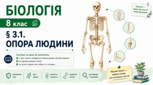 Опора людини. 8 клас НУШ