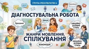 Діагностувальна робота: Жанри мовлення. Спілкування (ГР 4)