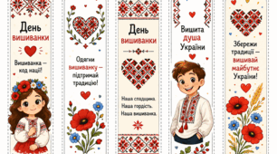 🌸 Яскраві закладки до Дня Вишиванки 🌸