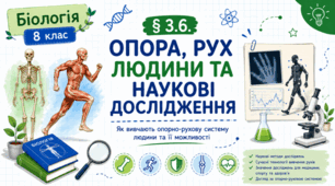 Опора, рух людини та наукові дослідження. 8 клас НУШ
