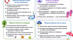 Пам'ятка"Мої безпечні літні канікули".