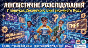 Презентація 🕵️‍♂️ Лінгвістичне розслідування: Як повторити весь синтаксис 8 класу за один урок і закохати підлітків у мову?