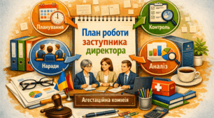 Помісячний план роботи заступника директора з навчально-виховної роботи (на весь навчальний рік)