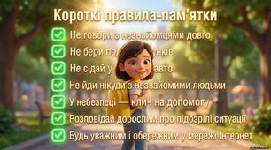 НЕЗНАЙОМЦІ. Правила поведінки з незнайомцями. Презентація+інфографіка