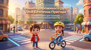 Правила безпеки  для пішоходів та роверистів. Презентація+інфографіка