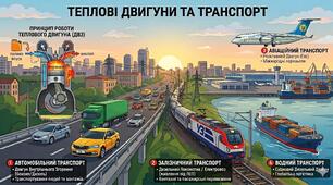 Пазл "Теплові двигуни та транспорт"