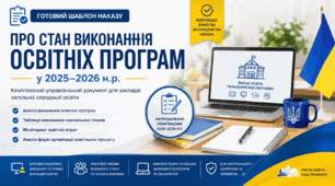 Наказ "Про стан виконання освітніх програм у 2025–2026 навчальному році"
