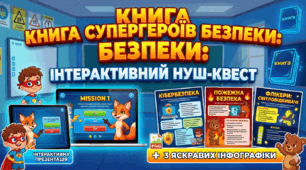 Готовий виховний захід: Інтерактивна презентація "Місії супергероїв" + тематичні інфографіки