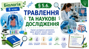 Травлення та наукові дослідження. Презентація,  інфографіка, робочий аркуш