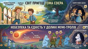 діагностувальна робота із зарубіжної літератури для 5 класу (НУШ) в (ГР 4): Досліджує мовлення. "У вирі захопливих пригод" "Том Соєр", "Комета прилітає"