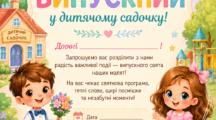 Запрошення на випускний у садочок.