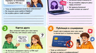 «Банківські картки та безпечні платежі» Завдання з відкритою відповіддю