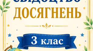 Комплект яскравих титульних сторінок «Свідоцтво досягнень»