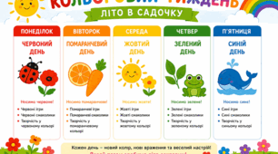 🌈 КОЛЬОРОВИЙ ТИЖДЕНЬ — ЛІТО В САДОЧКУ 🌈   ☀️