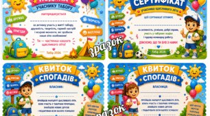 Подяки та сертифікати для учасників табору