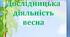Досліди в природі весною