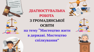 Діагностувальна робота з теми «Мистецтво жити в державі. Мистецтво спілкування» 8 клас НУШ (+відповіді)