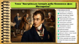 Австрійська імперія доби Клеменса фон Меттерніха. 9 клас НУШ (2026). Всесвітня історія. За підручником Ладиченко Т.