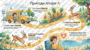 Вивчення абетки. Буква "А". Асоціативна графіка.