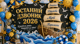 ОСТАННІЙ ДЗВОНИК 2026 — вау-оформлення дошки “Корабель знань