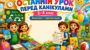 Останній урок перед літніми канікулами для 3–4 класу
