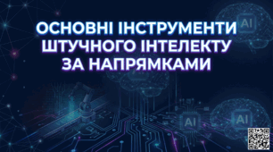 Основні інструменти штучного інтелекту за напрямками. Інфографіка