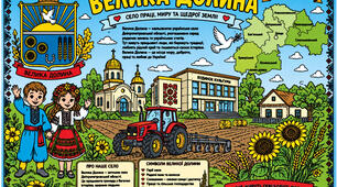 Велика мегарозмальовка «Велика Долина» Дніпропетровської області із серії «Вільна Україна очима дітей» (міста України)