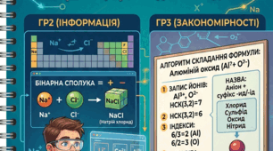 Формули та назви бінарних сполук