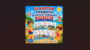 Комплект карток-пам’яток «Правила безпечної поведінки біля води»
