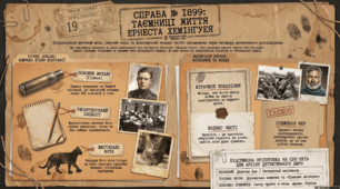 Урок-квест «Літературний детектив: справа № 1899. Життєвий і творчий шлях Ернеста Хемінгуея»