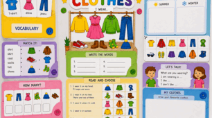 Лепбук “Clothes / Одяг” для уроків англійської мови 👕👗👖