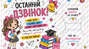 Листівка до свята «Останній дзвінок»💛