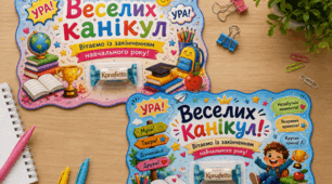 Яскраві листівки «Веселих канікул!»
