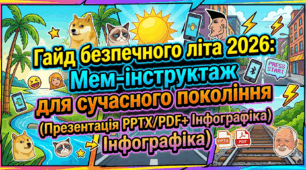 Гайд безпечного літа 2026: Мем-інструктаж для сучасного покоління (Презентація PPTX/PDF+ Інфографіка)