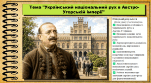 Український національний рух в Австро-Угорській імперії. 9 клас. НУШ (2026). Історія України, всесвітня історія та громадянська освіта. За підручником авторів Щупак І. та інші.