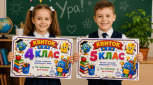 Яскравий квиток «У 5 клас» 🌟 Фотобутафорія на останній дзвоник