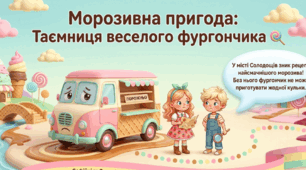 🍦 Квест-презентація з читання (1-4 клас) 🍭 Морозивна пригода: Таємниця веселого фургончика