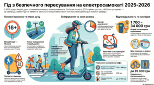 Правила та безпечна поведінка під час користування електросамокатом та іншими видами індивідуального міського транспорту