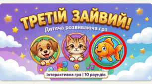 Третій зайвий! — Інтерактивна гра для дітей