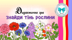 Дидактична гра "Знайди тінь рослини"
