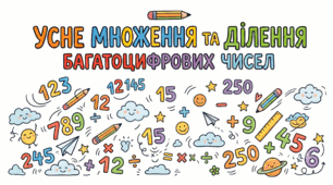 Усне множення і ділення багатоцифрових чисел.