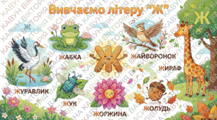 Вивчення абетки. Буква "Ж". Асоціативна графіка