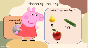 Shopping Challegle with Peppa Pig
