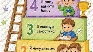 Картки для формувального оцінювання «Драбина успіху» 🌈🏆 на 4 листах