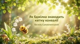 Ілюстроване оповідання Василя Сухомлинського «Як бджілка знаходить квітку конвалії»