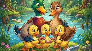 Казка для дітей про качину родину