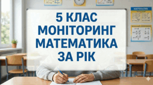 Річний моніторинг з математики 5 клас  (формат НМТ)