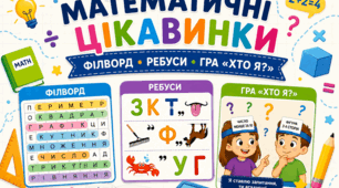 "Математичні цікавинки: філворд, ребуси, гра "Хто я?""
