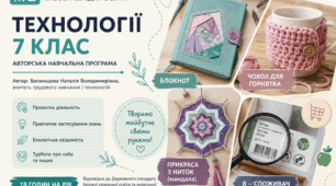 Навчальна програма «Технології. 7 клас. НУШ» (18 годин)