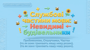 Презентація «Службові частини мови: Невидимі будівельники»